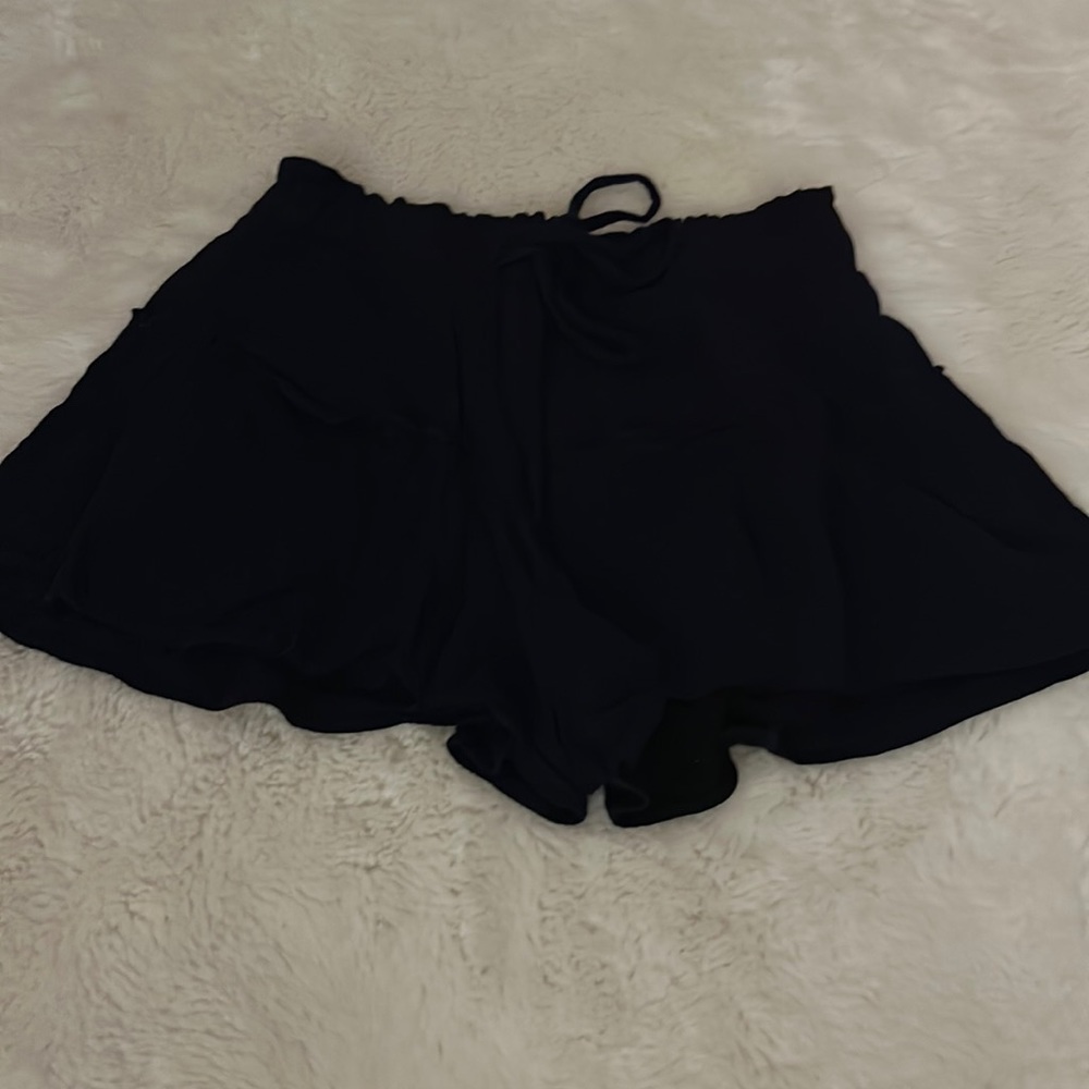 Selling navy blue shorts with ruffles!